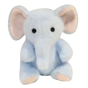 Mignon éléphant bleu en peluche douce poupée animal en peluche pour enfants compagnon apaisant