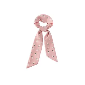 Joli ruban floral rose pour femme, foulard élégant et accessoire de coiffure chic moderne.