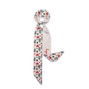 Long foulard twilly floral pour femme ruban de cou accessoire de sac élégant été