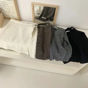 Gemütlicher Zickzack-Strickrock vielseitiger Schal modischer Lagenlook Damenbekleidung