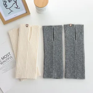 Gebreide split beenwarmers effen kleur wol korte warme stijl minimalistische dagelijkse kleding