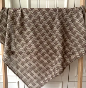 Foulard carré en coton géométrique rétro pour femmes automne chemise foulard à carreaux.