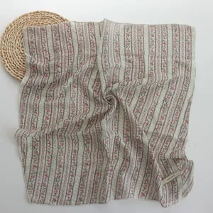 Vintage floral print square scarf lightweight breathable neckerchief for women casual wear.