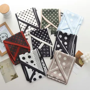 Women's Skinny Scarf Fashion Printed Long Narrow Silk Scarf Polka Dot Paisley Pattern Neck Scarf For Suit Shirt Accessories