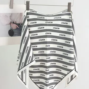 Women's black and white striped triangle scarf with respect print stylish shawl neckerchief