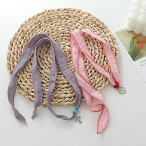Dopamine colorful lightweight silk scarf choker versatile bracelet fashion pendant thin strip