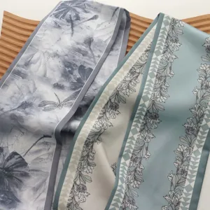 Chique smalle zijden sjaal twilly voor vrouwen, veelzijdig lang haar lint en stijlvolle halsdoek.