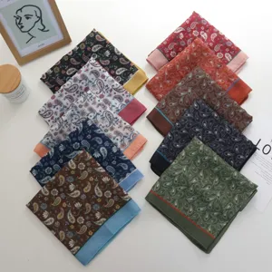Retro etnische paisley zachte kleine zijden sjaal voor dames stijlvolle zomer nekdoek chic
