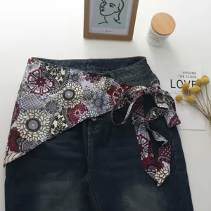 Γυναικεία φούστα μαντήλι μέσης με μοτίβο paisley τζιν στρώση για άνοιξη καλοκαίρι