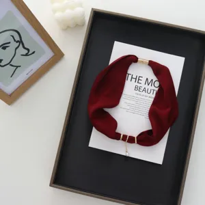 Summer lightweight women neckerchief solid color magnetic scarf fashion versatile neck cover.