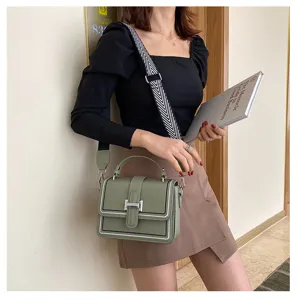 Stylish women handbag solid color small square bag casual crossbody shoulder bag for daily use