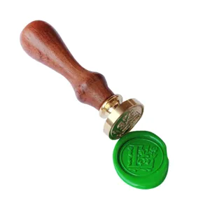 Tampon De Sceau De Cire Vintage Manche En Bois Tête En Cuivre Alphabet Lettre Motif Floral Tampon De Scellage Rétro