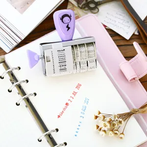 Joli tampon dateur à rouleau DIY de style Zakka pour journal, scrapbooking et agenda.