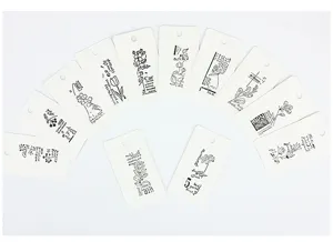 Vintage garden botanical wooden stamp sticker set with retro English text designs for diy journals.