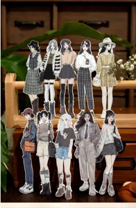 Autocollants de personnages de mode pour journal DIY et papeterie esthetique planificateur.