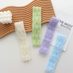 Floral embroidered lace long ribbon choker scarf elegant chic aesthetic neck tie accessory