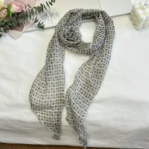Vrouwen mode 3D bloem lange zijde sjaal, elegante bloemige nek accessoire voor lente herfst dagelijks.