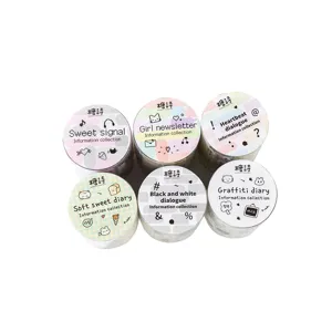 Leuke Koreaanse stijl Washi tape set voor bullet journal, decoratieve plakband rollen.