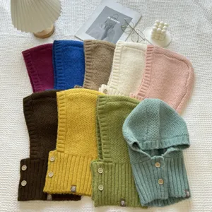 Gestreickte Balaclava Winter warme Kapuze Schal bunte thermische Ohrenschutz Mütze Design