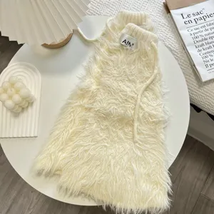 Jambières longues et duveteuses de rue, chaussettes en tricot pour l'hiver chaud.