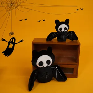 Creative Halloween bat plush toy black cute bat doll children companion comforting soft