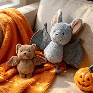 Cute Halloween bat plush toy stuffed animal set, soft cute plush doll for kids holiday gift.
