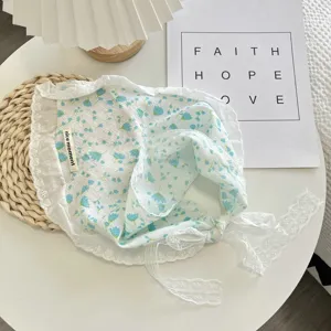 French style floral lace triangle scarf vintage sweet tie hair band headwear fashion
