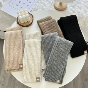 Cozy knit arm warmers and leg warmers for women, autumn winter solid color soft stylish sleeves.
