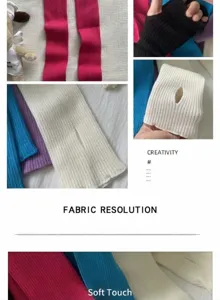 chauffe-bras en tricot gants sans doigts fausses manches douces côtelées accessoires d'hiver