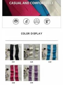 Ensemble de manchons tricotés sans doigts, fausses manches extensibles multicolores.