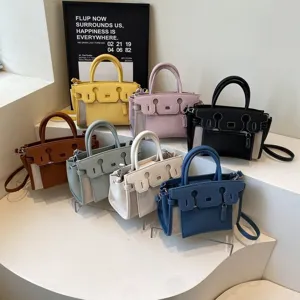 Color Block Spliced Retro Large Capacity Tote Bag Women PU Leather Canvas Top Handle Crossbody Shoulder Bag With Lock Closure