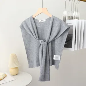 Gestrickter falscher Kragen Schal einfarbiger vielseitiger Mini Pullover Schal Damen Herbst Winter