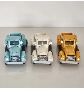 Set di modelli di camion pickup in ferro retro vintage, decorazioni in metallo.