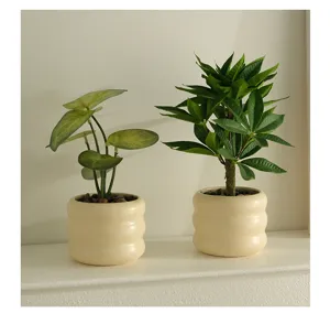 Nordic artificial potted plant, desktop green plant bonsai for office and home decor.