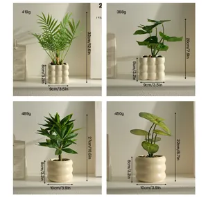Artificial plant nordic small potted plant office desktop green bonsai decoration details.