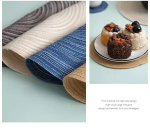 Woven table placemat heat insulation pad Nordic style kitchen dining table decor