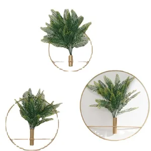 Ins style metal ring wall hanging decorative plants artificial fern flower vase home decor