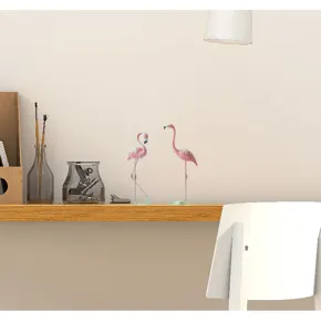 Cute flamingo resin ornament pair for home bedroom living room desktop decor gift.