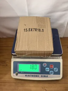 Package size and weight detail shot for Nordic iron candle holder home decor item