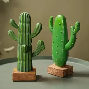 Nordic creative resin cactus potted plant ornaments living room desktop home decoration