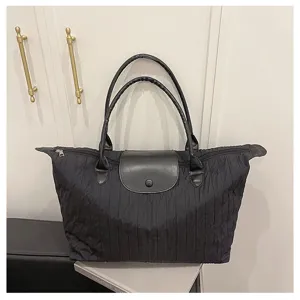 Korean fashion women nylon shoulder tote bag large capacity casual travel handbag daily.