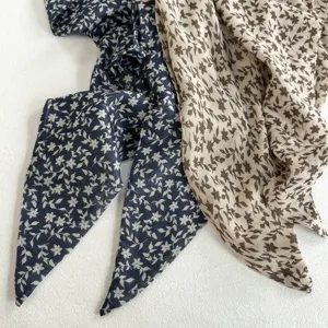 Koreanischer Blumenmuster Dreieckstuch Taillenschal Lagenlook Mode Accessoire Damen