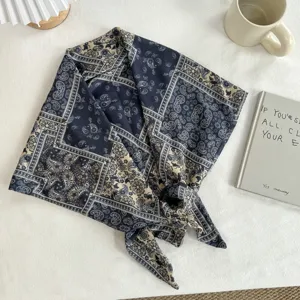 Koreanisches Paisleymuster Dreieckstuch modisches Lagenlook Accessoire Damen Hüftwickeltuch.