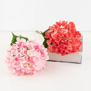 Hortensia Artificiel Fleur en Soie Tige Unique Fausse Composition Florale pour Décoration de Maison Mariage Fête