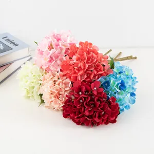 Bouquet de fleurs artificielles en soie d'hortensia pour la décoration de mariage