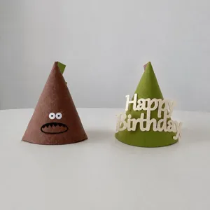 Set cappello di compleanno dinosauro stile ins, simpatico copricapo per feste bambini.