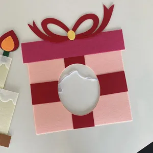 Cute birthday gift box photo prop felt headwear funny party mask for kids and adults photo booth.