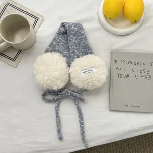 Winter warme Plüsch Ohrenschützer mit farbblock gestricktem Stirnband für kalte Tage und bequemer Schutz