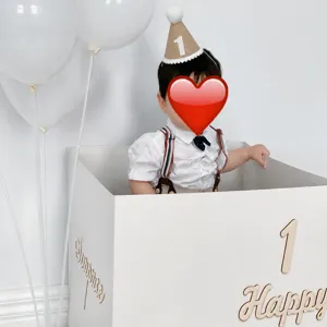 Nordic minimalist burlap digital birthday hat for baby 1st party celebration decoration