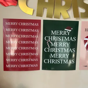 Christmas poster banner set, beautiful decorative card prop for holiday party celebration.